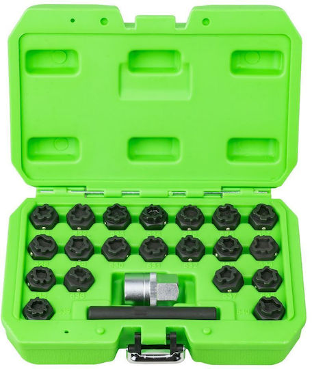 Set Anti-Theft Wheel Lock Nut Bit Sockets Vag 20 Pieces Jbm Jbm-54317
