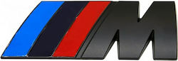 Σήμα Bmw M Αυτοκόλλητο 3d 7 X 2.5 Cm Bmw M3 M4 M5 E34 E36 E61 E39 E60 E90 X1 X5 X3 X7 X6 F10 F20 G20 Μαύρο 1 Τεμάχιο