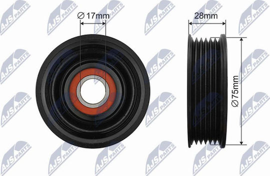 Idler Pulley Poly-v Belt Mazda 2 2007-2015 1.5l Hatchback Mazda 2 2007-2015 1.3l Hatchback Mazda 3 2003-2009 1.6l Hatchback