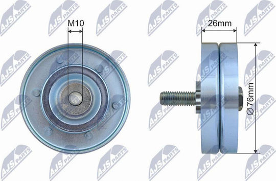 Idler Pulley Poly-v Belt Opel Astra G Classic 2004-2009 1.7l Hatchback Opel Astra G Classic Caravan 2004-2009 1.7l Estate Opel Astra G Estate 1998-2004 1.6l Estate