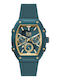 Ice Womens Watch 45mm Battery With Green Metal Bracelet