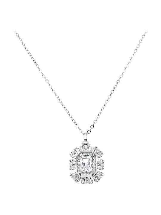 Xrisokosmima Halskette aus Silber mit Zirkon