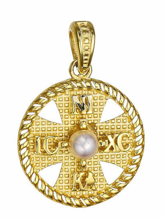 Pendant Kids Charm Double Sided with Chain Constantine Coin Gold 9K 32RK7757-P