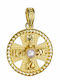 Pendant Kids Charm Double Sided with Chain Constantine Coin Gold 9K 32RK7757-P