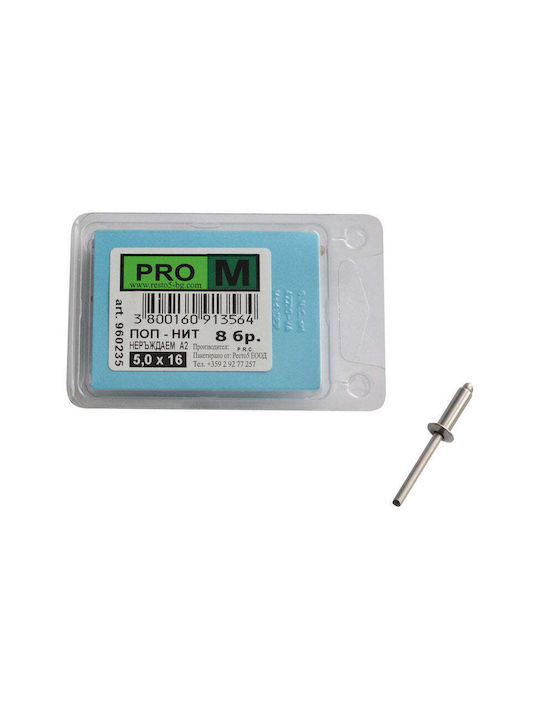 Stainless Pop Rivets 8 Pcs Pro M 5 X 16 Mm