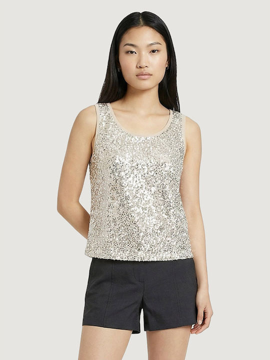 Jdy Women's Sleeveless Beige Blouse