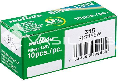 Murata Μπαταρία Silver Oxide Ρολογιών 1.5V