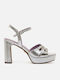 Damen Sandalen Silber