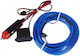 El Wire Iluminat Ambiental 3m 12v Albastru Brichetă