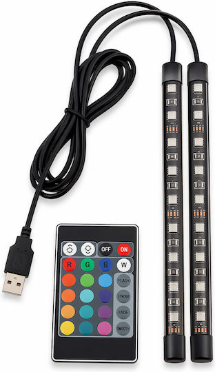 Rgb Led Beleuchtungssysteme Für Autos Usb 12 Led Fernbedienung 2 Leisten Ambient Light Q528