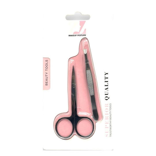 Novita Beauty Tools Stainless Ψαλίδι Τσιμπιδάκι Φρυδιών 2τεμ
