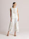 Damenhellbeiges Set mit Hosen