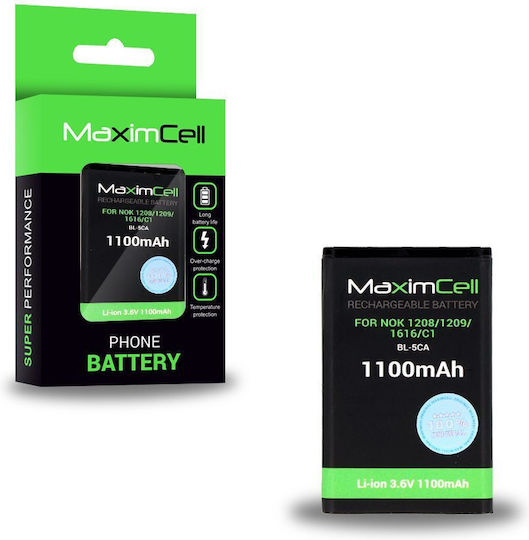 Maximcell BL-5CA Maximcell Handy-Akku Ersatzbatterie 1100mAh Für Nokia 1208/1209/1616/C1