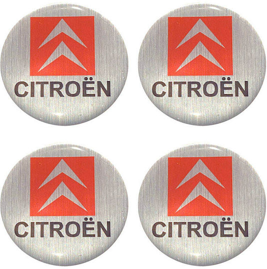 Autocolante Capacele Roți Citroen Email 55mm Set 4 Bucăți