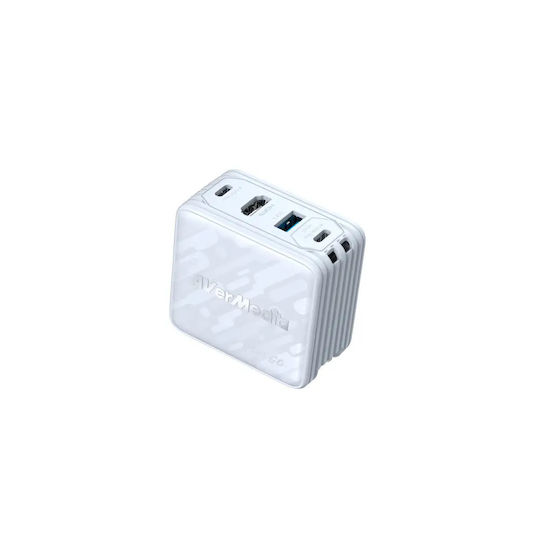 AVerMedia Зарядна Станция GaN с 2 USB-A и 2 USB-C Порта 100W Power Delivery в Бял Цвят (Core Go GC313)