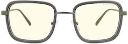 Gaming Glasses Gunnar Fallout Vault 33 Gunmetal Olive Clear