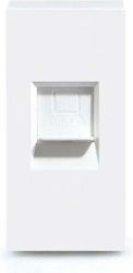 Rj45 Socket 1/2 Module Mechanical White Luxon Rj45 Socket 1/2 Module Mechanical White Luxon