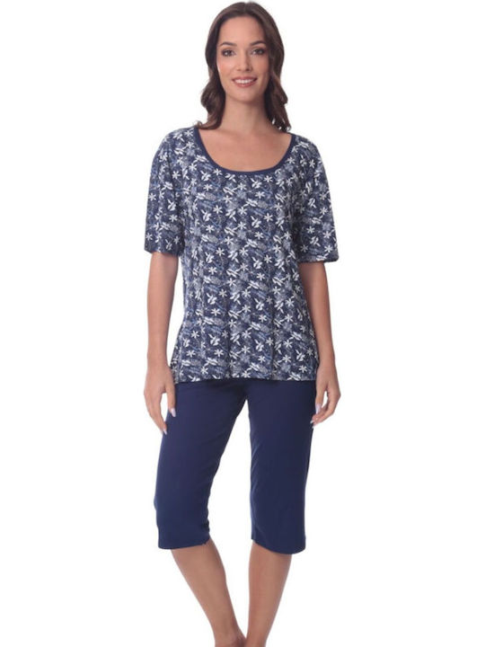 Tres Chic Summer Women's Pyjama Set Blue