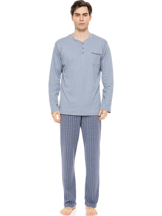 Ulisse Ulisse Herrenpyjama Winter Blau