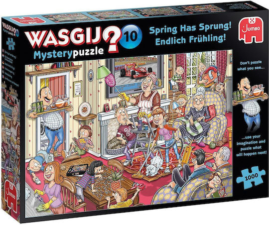 Jumbo Wasgij Mystery 10 Пъзели Най-накрая Пролет 1000 Части 68 X 49 См