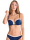 Bikini Σουτιέν με Ενίσχυση Navy Μπλε