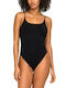 One Piece Swimsuit with Open Back Black