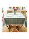FRIPIA FRIPIA Leinen Tischdecke Hellblau 140x250cm