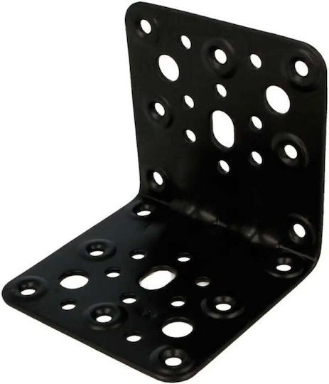 Amig Γωνία Ραφιού από Μέταλλο σε Μαύρο Χρώμα 90x90mm