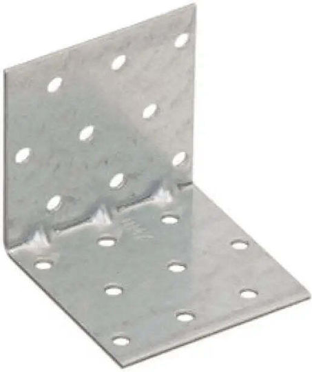 Domax Ъглов Рафт от Металик в Сребрист Цвят 60x60mm
