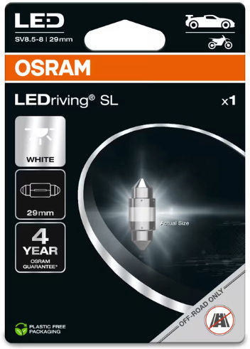Osram Ledriving SL C5W Bec LED Festoon 29 mm Alb Rece 6000K 12 V 1 Buc. 6438DWP-1BL OSM-6438DWP-01BL