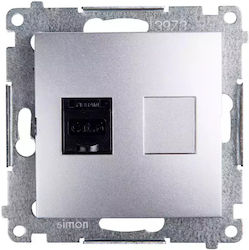 Kontakt-simon Computer Socket Simon54 Single Rj45 Cat.6 Silver Cast D61.01/43 Kontakt-simon Computer Socket Simon54 Single Rj45 Cat.6 Silver Cast D61.01/43