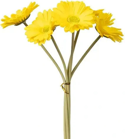 Set 5 Stück Künstliche Blumen Bouquet Foam Gelbe 30cm 816-20093