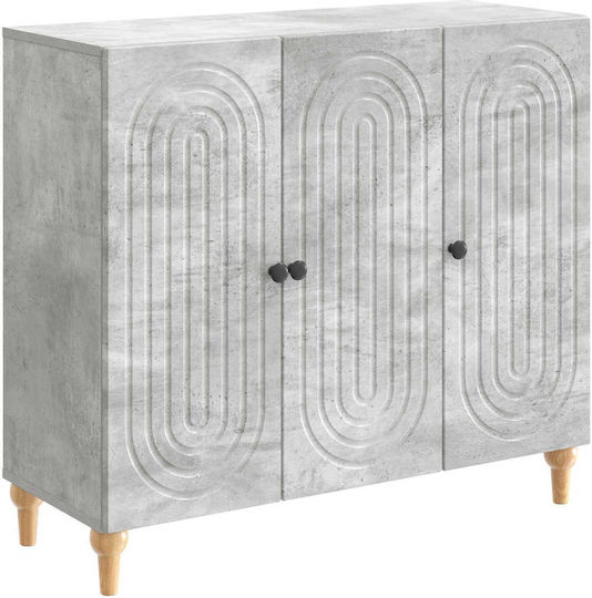 Дървен Буфет Сив 89x34.5x80см
