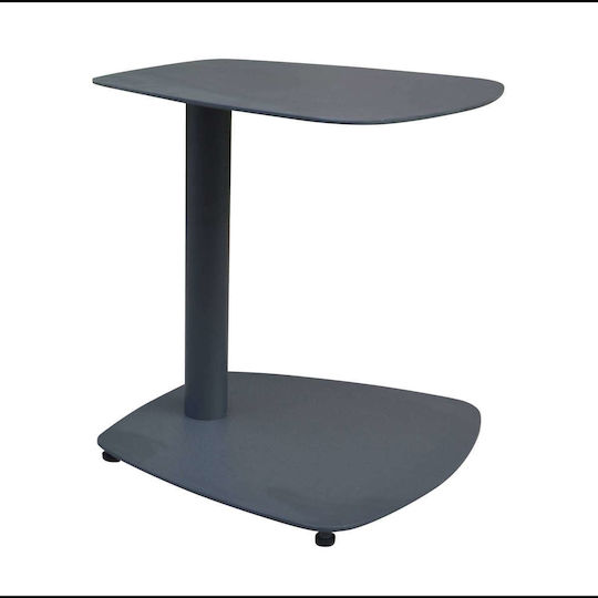 Auxiliary Table for Small Outdoor Spaces Aluminum Gray 40x39x42cm