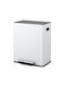 Costway Recycling Waste Bin Made of Stainless Steel with Pedal 60L White