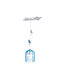 Aca Single-Light Kids Ceiling Pendant Light Made of Wood with E27 Socket Pink 20x80cm