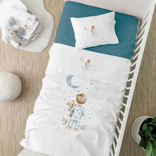 Borea Куверта За Детско Легло Goodnight Пике Бяла 110x140см