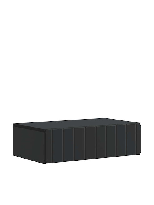 Consolă Din Lemn Neagră L59xL34.5xÎ17cm