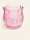 Beauty Home Candle Holder Suitable for Tealights in Pink Colour 6.5x7.3cm