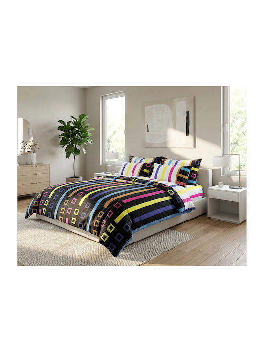 SB Home Module Cearceafuri De Pat Super Dublu 240x270cm Multicolore 4 Bucăți