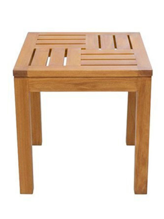 Auxiliary Table for Small Outdoor Spaces Made of Teak 45x45x45cm
