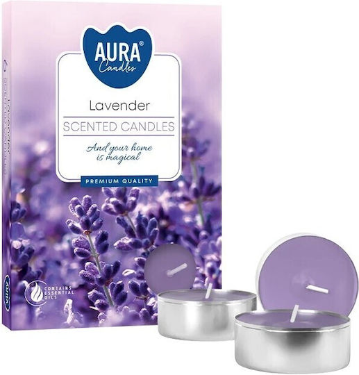 Bispol Tealights with Lavender Scent in Purple Colour Up to 4 Hours Duration 6 Pieces Bispol Tealights with Lavender Scent in Purple Colour Up to 4 Hours Duration 6 Pieces