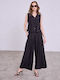 Celestino Hosen für Damen Mit Anliegendem Stoff Loose Fit Schwarz