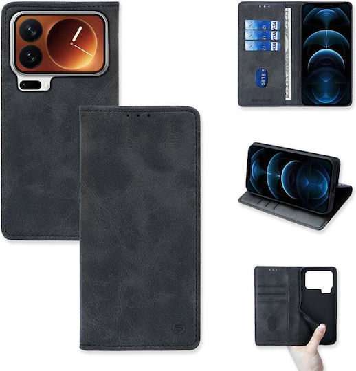Vintage Magnet Wallet Phone Case Sonique Xiaomi Xiaomi 17 Pro 5g Black