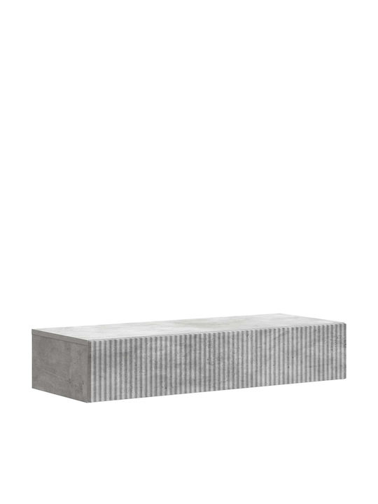 Wooden Console Table Gray Concrete L87.5xW34.5xH17cm