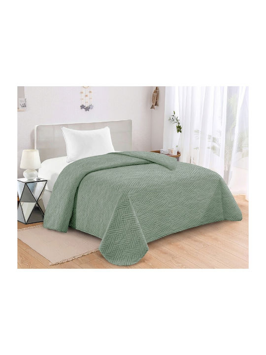 Adam Home Gloria Κουβερλί Μονό Microfiber Green...
