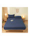 Lucktora Σεντόνι Διπλό 200x240εκ. Navy Μπλε