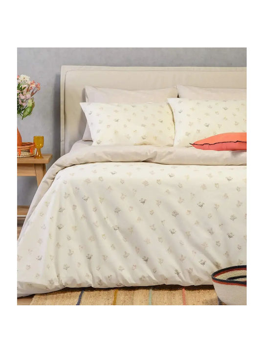 Melinen Spring Set Bed Sheets Double With Rubber Hugger 160x200+32cm 4 (4pcs)