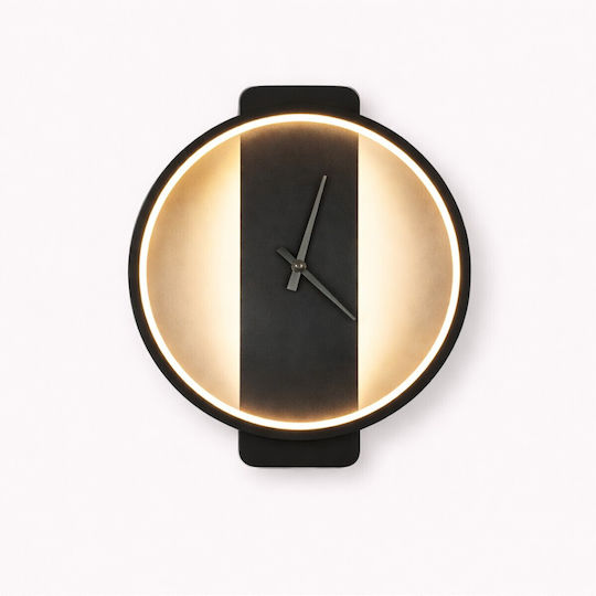 VenCore Modern Wall Lamp with Integrated LED and Adjustable Warm to Cool White Light Black 30x5cm