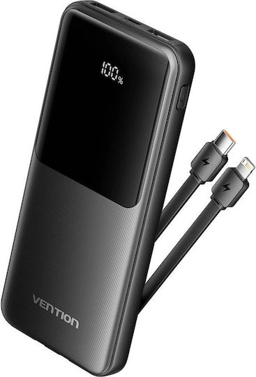 Vention XGY40 Външна Батерия 20000mAh 22.5W с USB-A Порт и USB-C Порт Черна